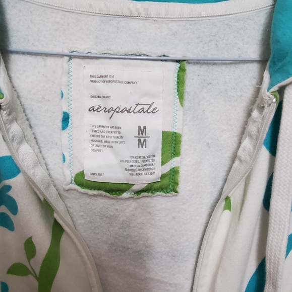 Aeropostale Vintage Y2K Hawaiian Fleece Hoodie - Picture 3 of 4